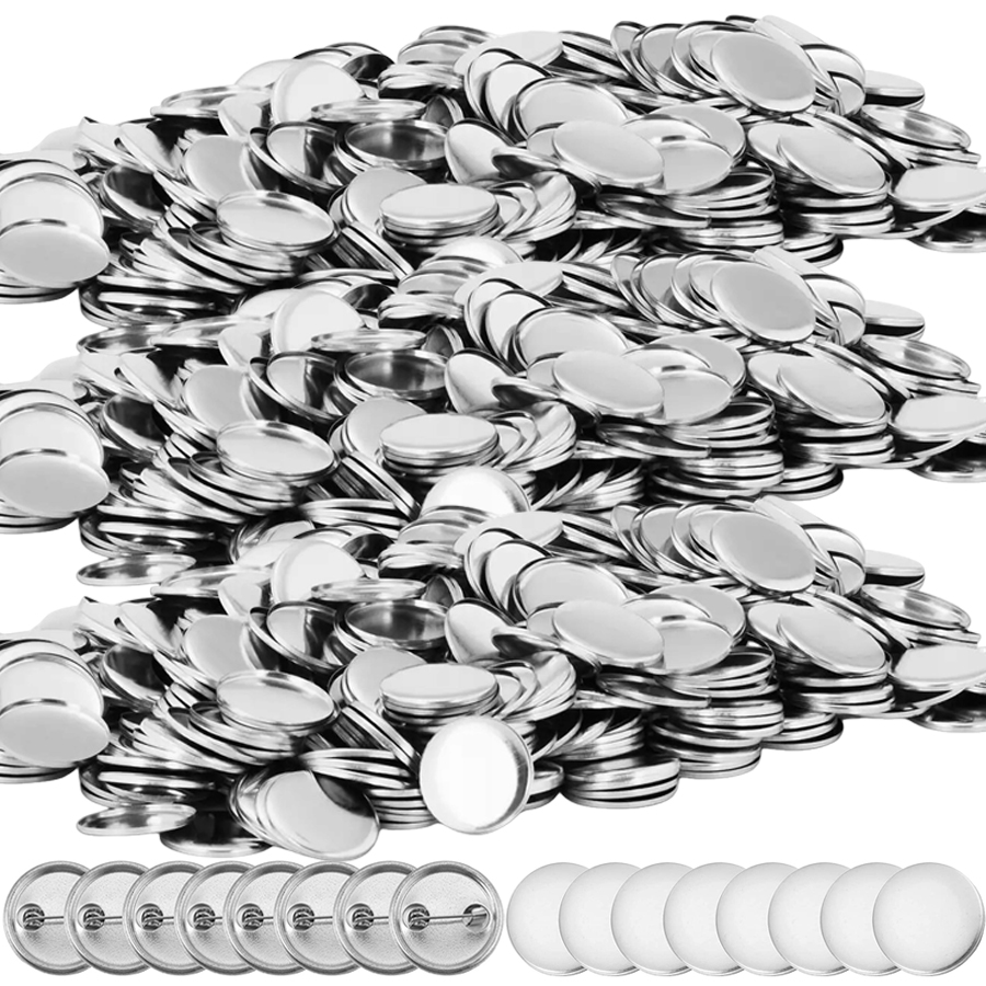 30/60 stuks glanzende, blanco blikken medailles met speld, handgemaakte doe-het-zelf decoratieve badges, 37mm ronde metalen button badge kits, knutselbenodigdheden