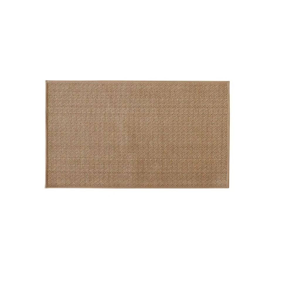 1PC Kitchen Weave Mats Anti-slip Washable Absorbent Runner Rugs Durable for Floor Bathroom Laundry Room Carpet Home Decorations: 800MMx800MM / Khaki