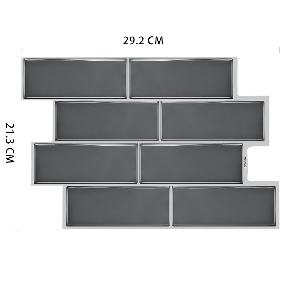 Home Decor Self Adhesive Vinyl Wall Sticker 3D Peel and Stick Subway kitchen backsplash tiles: MSOB-701