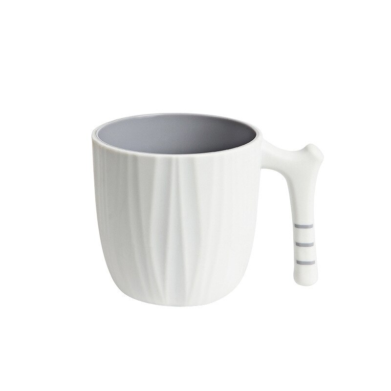 Children's Double-layer Brushing Cup Simple Mouthwash Cup With Handle Tooth Cylinder Student Couple Wash Cup: White A