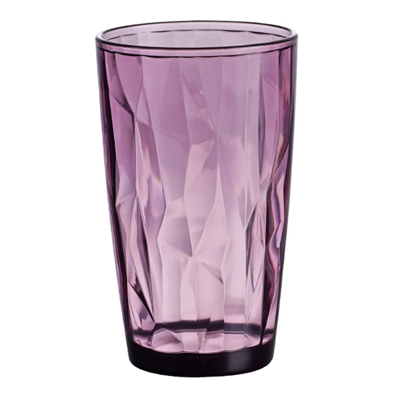 500ml Stackable Colored Drinking Glass Diamond Water Cup Juice Glasses For Drinking Tea Clear Kitchen Dining Bar Drinkware: PP