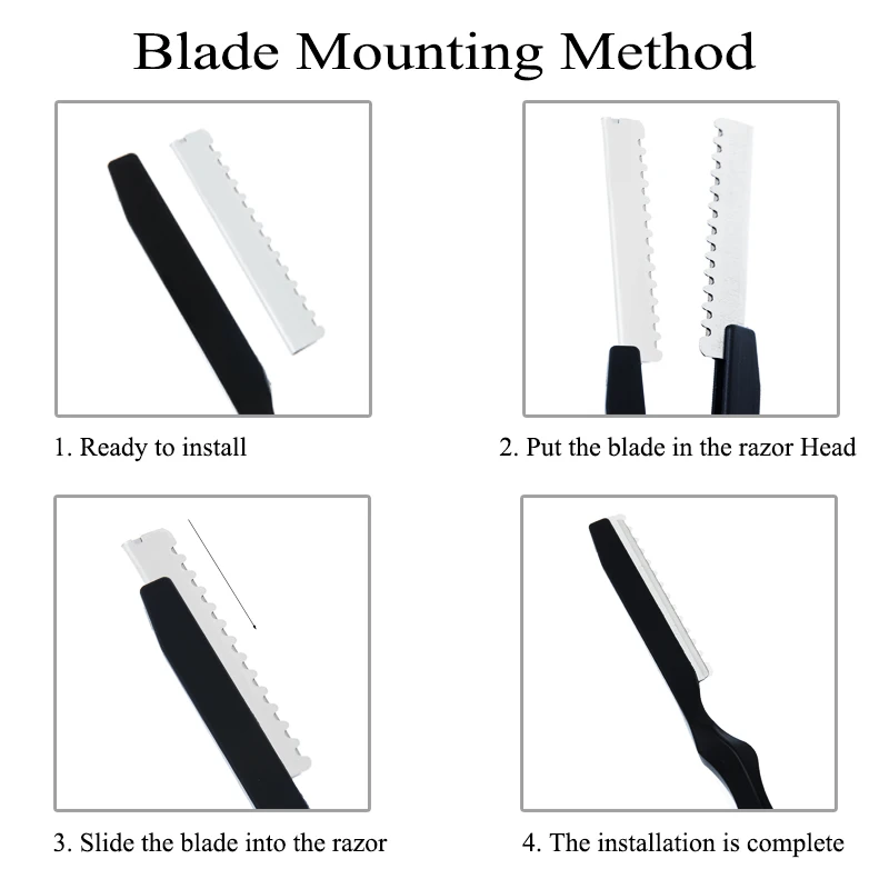 50/100pcs Stainless Steel Hair Thinning Razors Blades Hair Trimming Razor Blades CLOUD Hair Cut Satey Blades C0013A