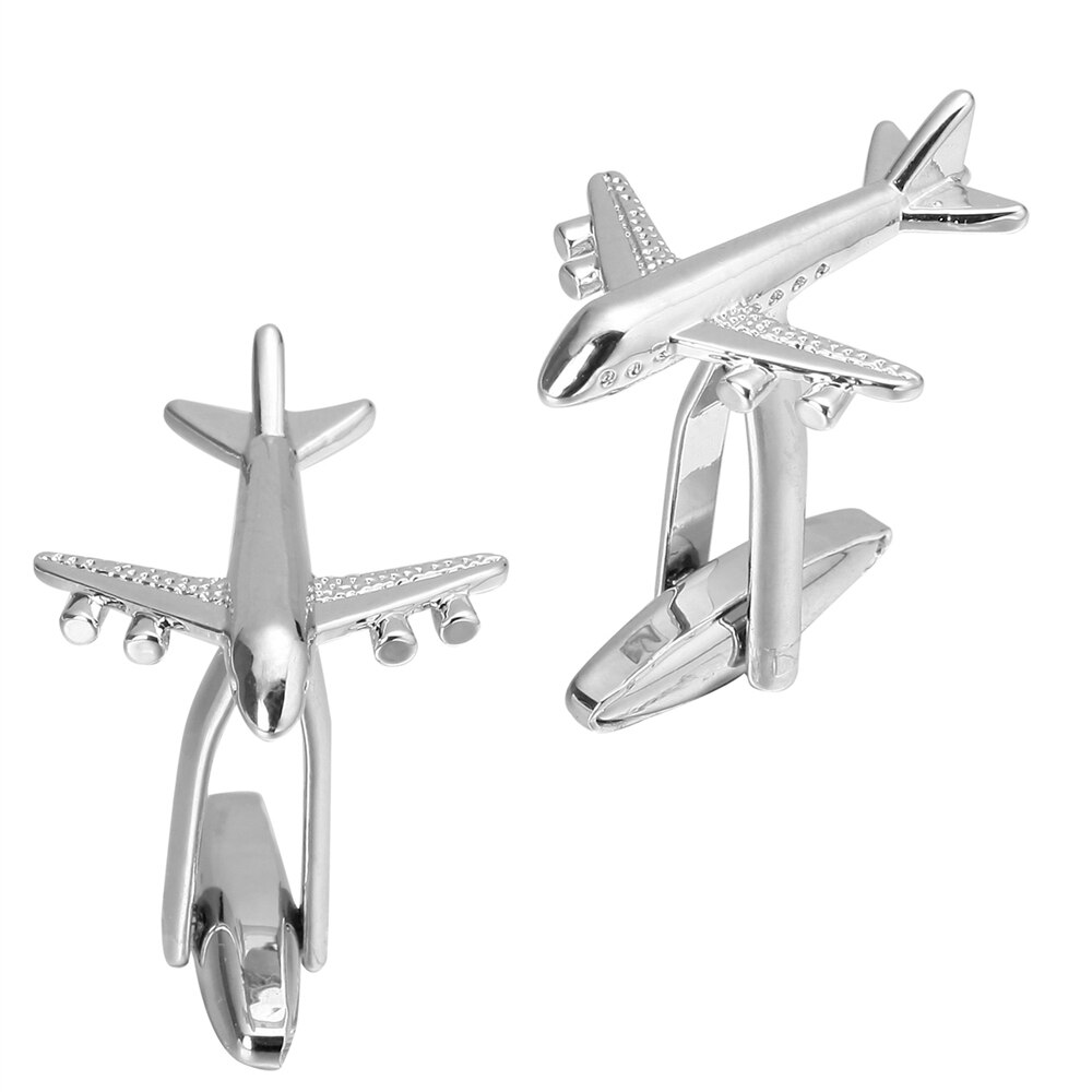 Mens Airplane Cufflinks With Box Helicopter Aircraft Cuff Links For Business Shirt Wedding Free Shi