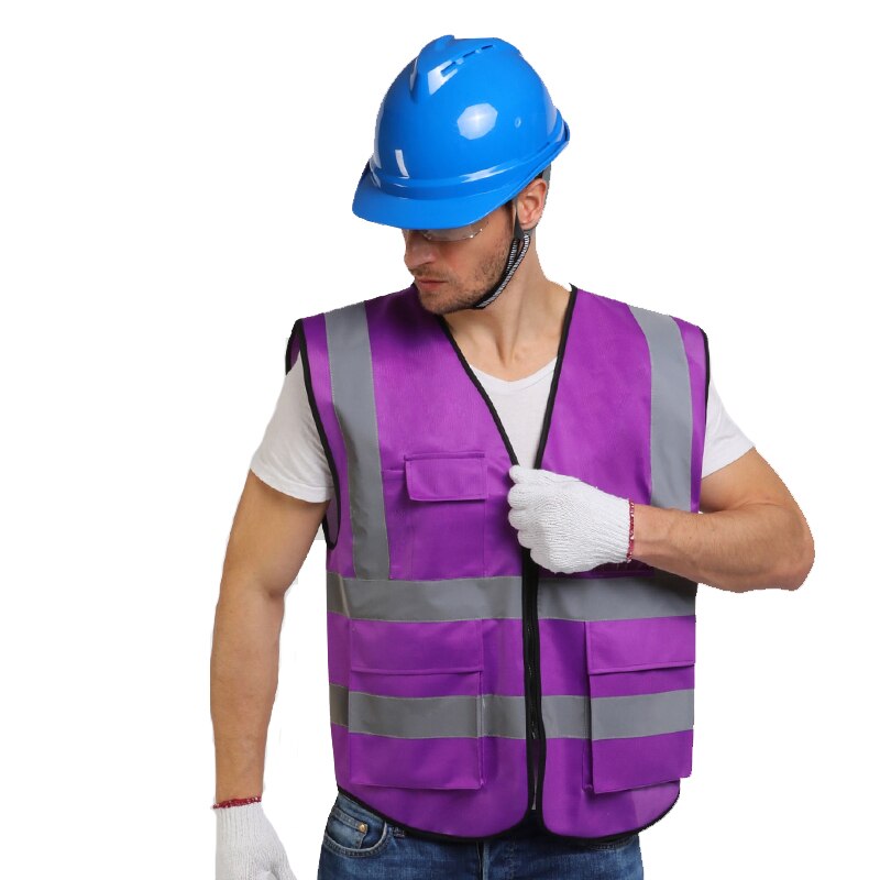 Blau Reflektierende Kleidung Für Reiten Sicherheit Weste Jacke Für Männer Motor- Fahrrad Kleidung: Violett / XXL