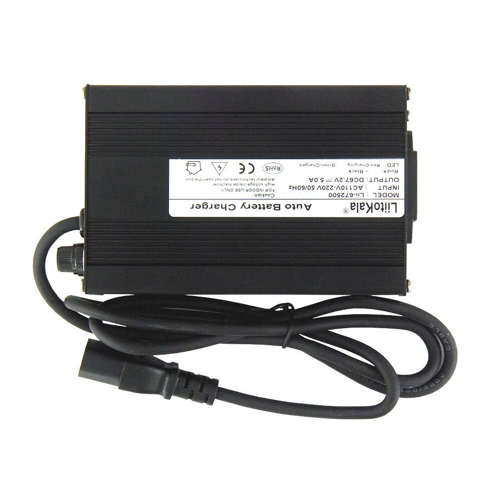 Liitokala 67.2V 5A Lader 60V 5A Li-Ion Lader 110V / 220V 50-60Hz Voor 16S 60V Lithium Batterij Snellader