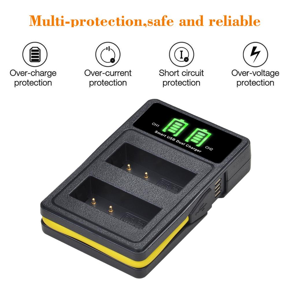 3Pc 1280mAh DMW-BLG10 BLG10E DMW-BLE9 Batterie + Type-c Chargeur LED pour Panasonic Lumix GF3 GF5 GF6 GX7 LX100 GX80 GX85 ZS60 ZS100