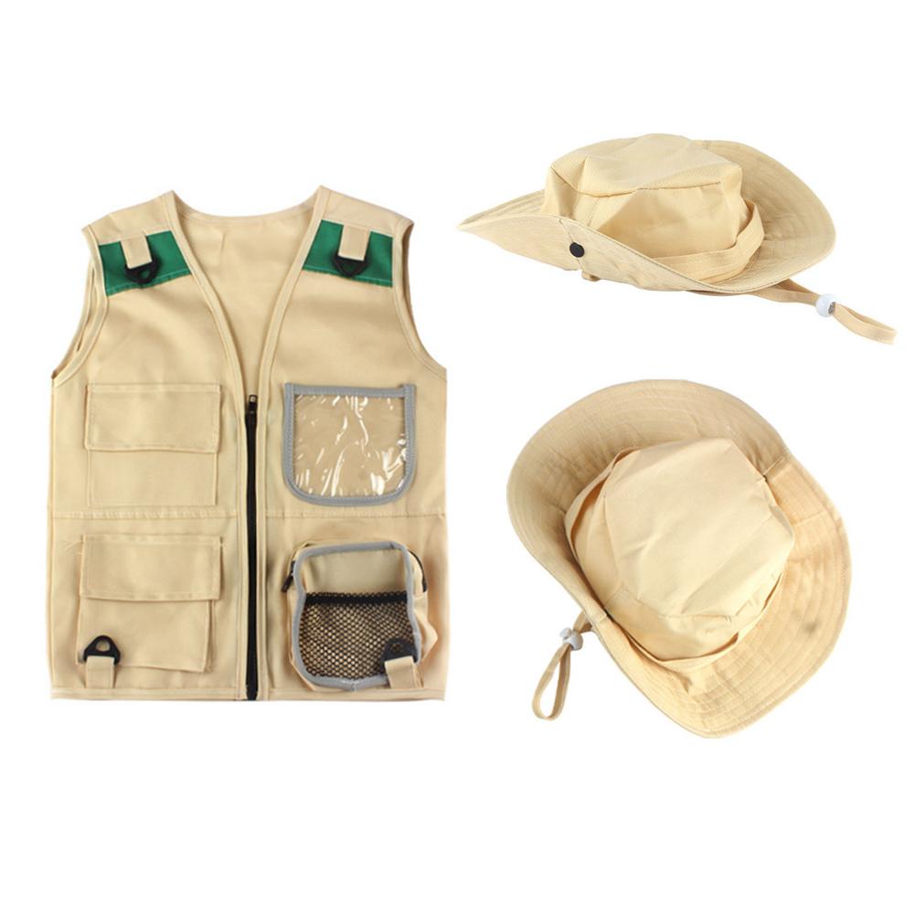 Kids Outdoor Explorer Kit Outdoor Avontuur Camping Speelgoed Voor Kids Cargo Vest Hoed Bug Vangen Kit Avontuur Speelgoed