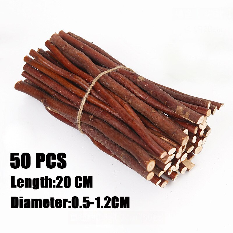 50 Stuks Houten Stok Natuurlijke Tak Boomschors Log Schijven Sticks Diy Ambachtelijke Benodigdheden Voor Bruiloft Party Schilderij Decoratie: 10-20cm