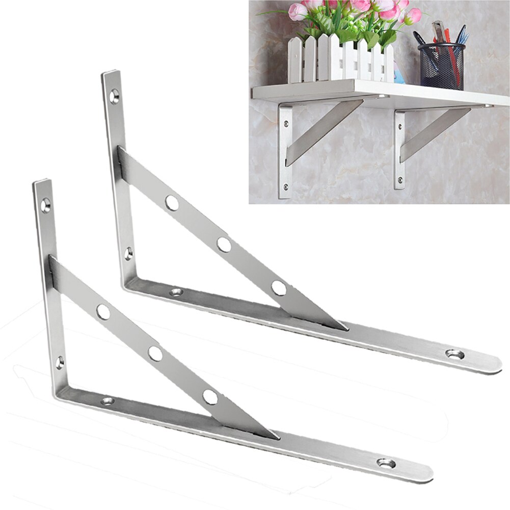 2PCS Length Triangle Folding Angle Bracket Adjustable Wall Mounted Durable Bearing Shelf Bracket DIY Home Table Bench