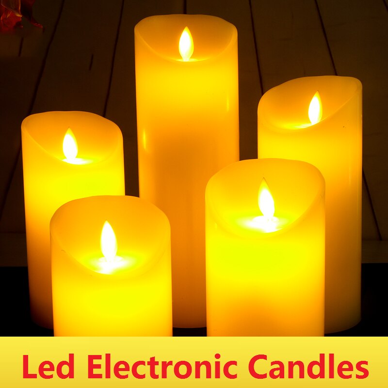 1-3 unids/set velas electrónicas Led amor cumpleaños decoración del hogar velas sin llama ámbar decorativas coloridas luces Led de té/romántico
