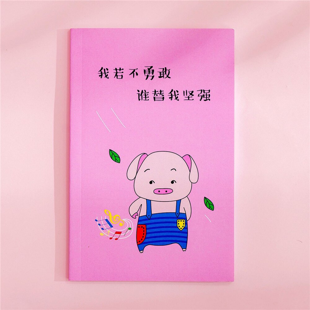 50 sheets Reusable Erasable Notebook Notepad Note Pig cartoon notepad note book as girl save paper School Office Stationery: Rose red(03)
