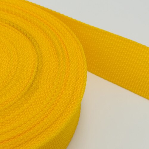 Polypropenband 20mm breda 45 yards tejp för väskor sy bälte band band flätat band plagg skor: 30 gula