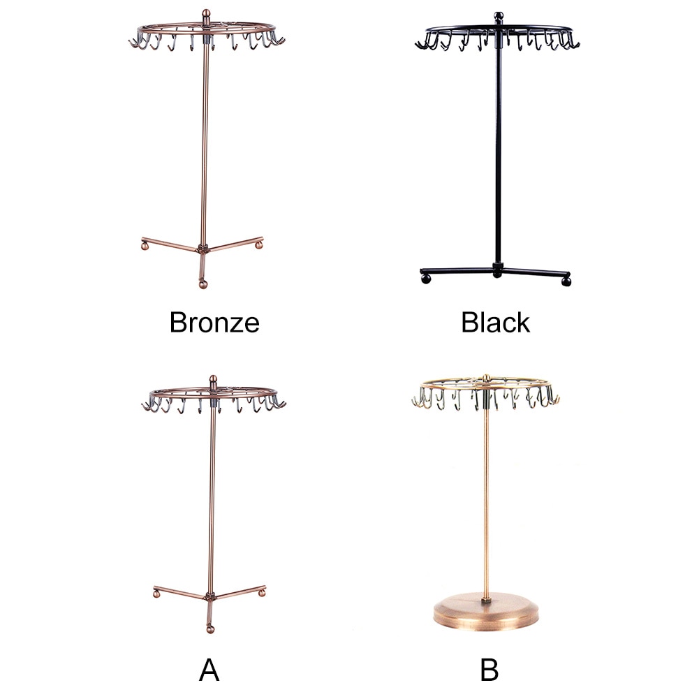 Support organisateur accueil rotatif support fer placage bijoux présentoir colliers détachable Bracelet anneau haute capacité bureau