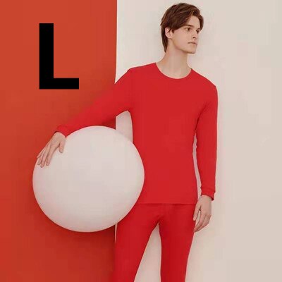 XiaoMi mijia-ropa interior térmica de algodón para hombre, ropa interior cómoda y agradable a la piel, absorbe la humedad: Red L