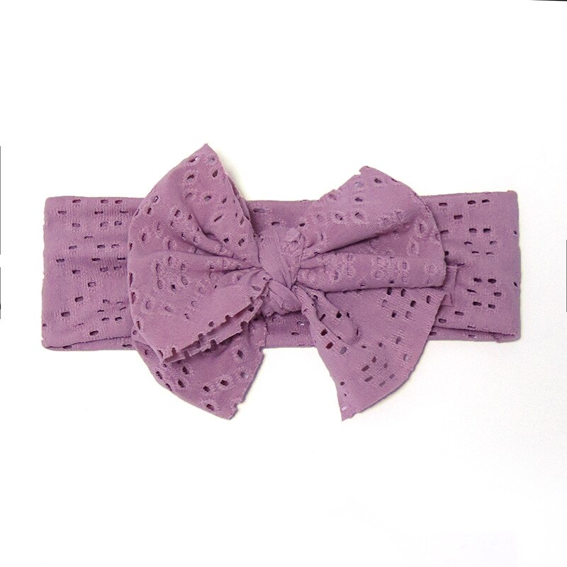 Baby Hoofdband Bows Haarband Voor Meisjes Hollow Headwrap Brede Tulband Kinderen Effen Kleur Haaraccessoires Infant Mooie Hoofdbanden