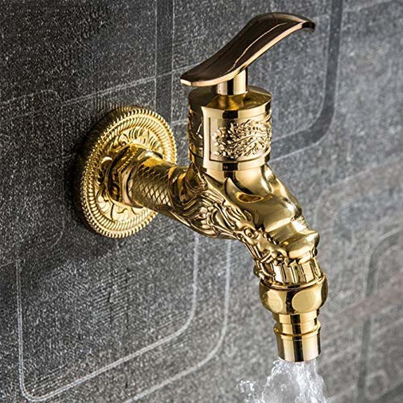 and retail wall mounted bathroom faucet washing machine faucet sink mixed faucet Antique European style zinc