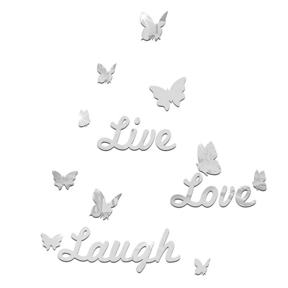 Live Laugh Love Quote Removable Wall Art Stickers Mirror Decal DIY Bedroom Decor Nursery Kids Room Wallpaper Sticker Mural 918: D