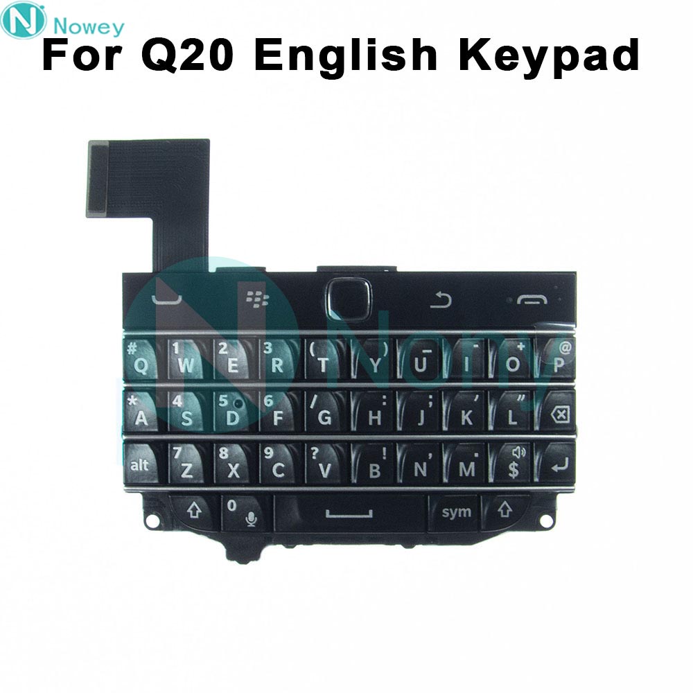 Nowey P'9983 Cover Keyboard For Blackberry 9900 Q20 P9983 9983 Phone English Russian Arabic Keypad Housing Replacement Parts: Silver / Gray