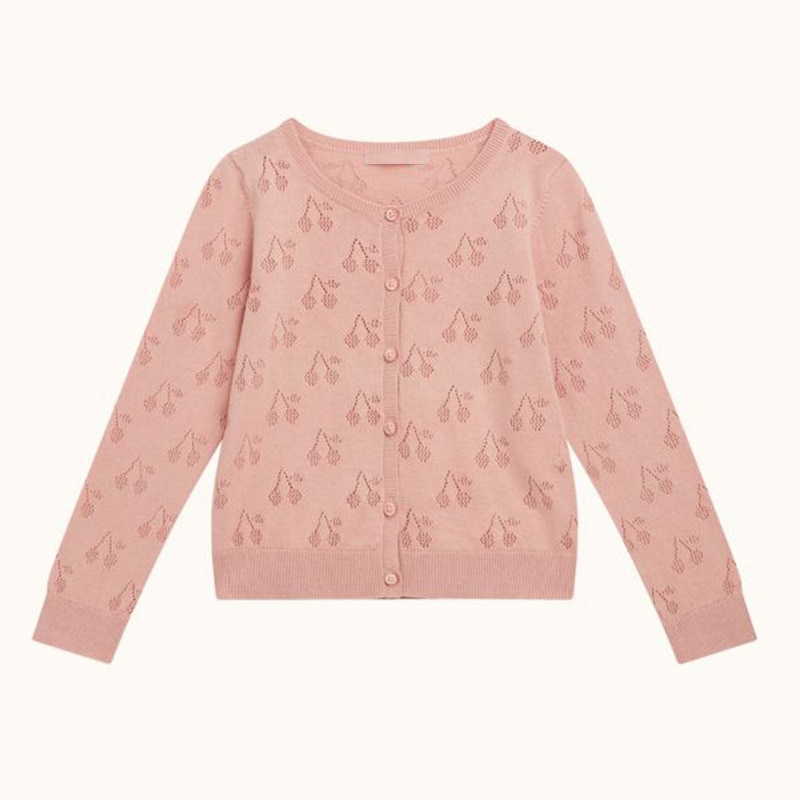 Enkelibb bp same kid tjej rosa stickade kappor härlig körsbärskofta för våren och hösten baby girl märkeskoftor