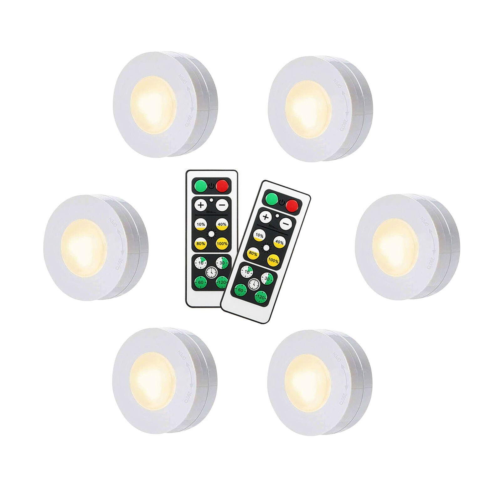 led wall light Timing Dimming cabinet light wireless remote control cabinet light Round Shape night lights Home Lights #Z1