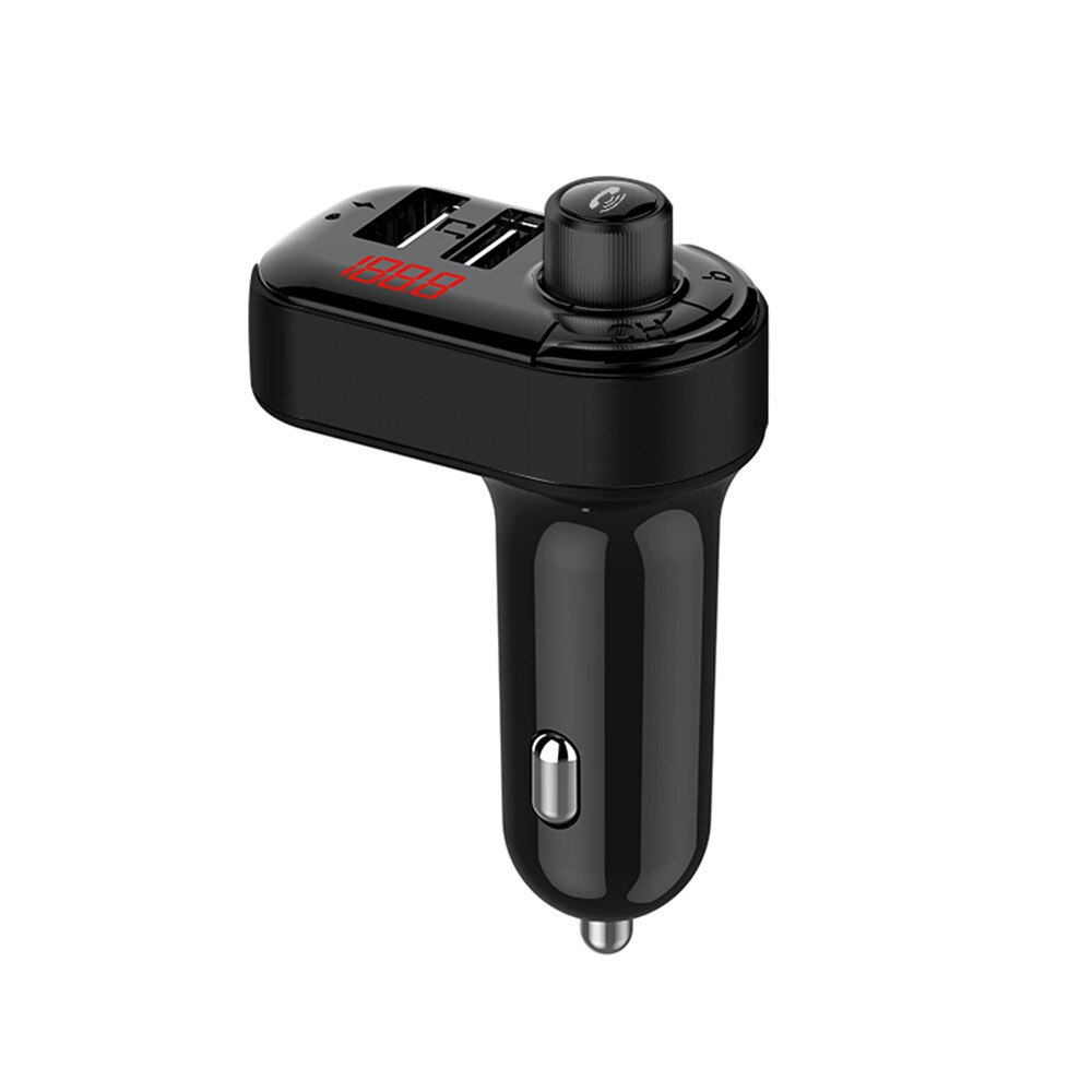 Kebidu fm-transmitter 3.1a dual-usb-autoradio mit bluetooth 5.0, kabelloser freisprecheinrichtung, audioempfänger für  mp3- player, schnellladegerät, autozubehör: Schwarz