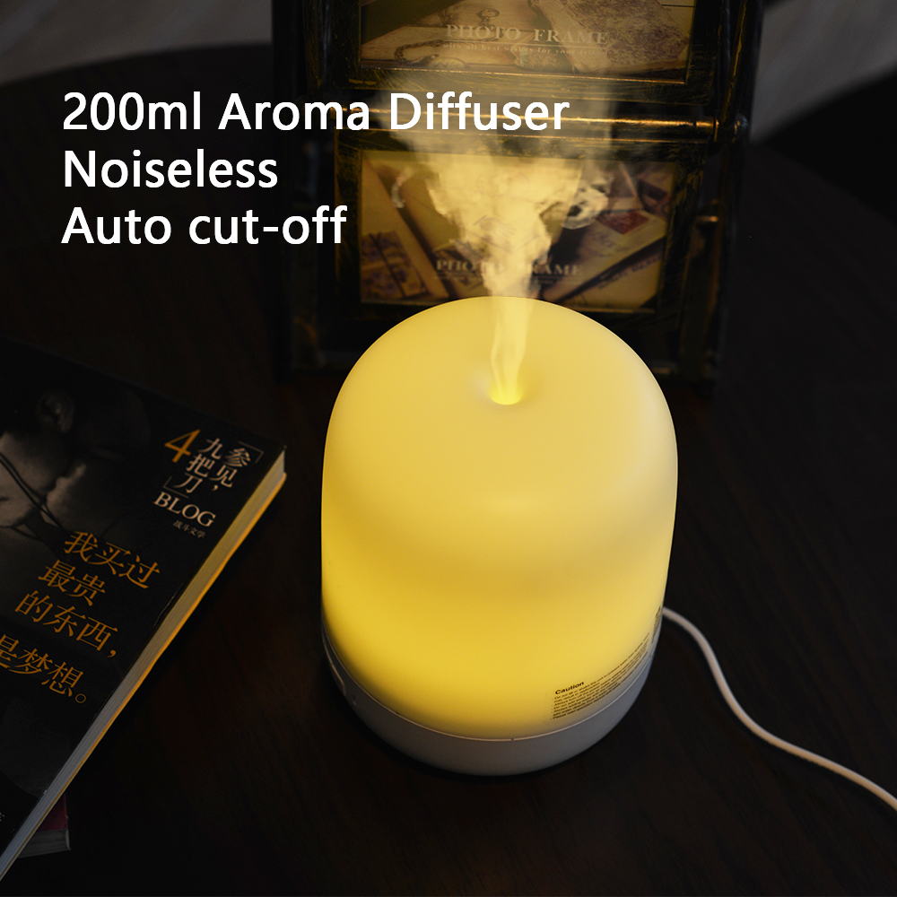 DOSS Smart Aroma Diffuser Lamp Speaker Bluetooth Speaker Stereo Sound Built-in Mic Aroma Air Humidifier with LED lights for Home