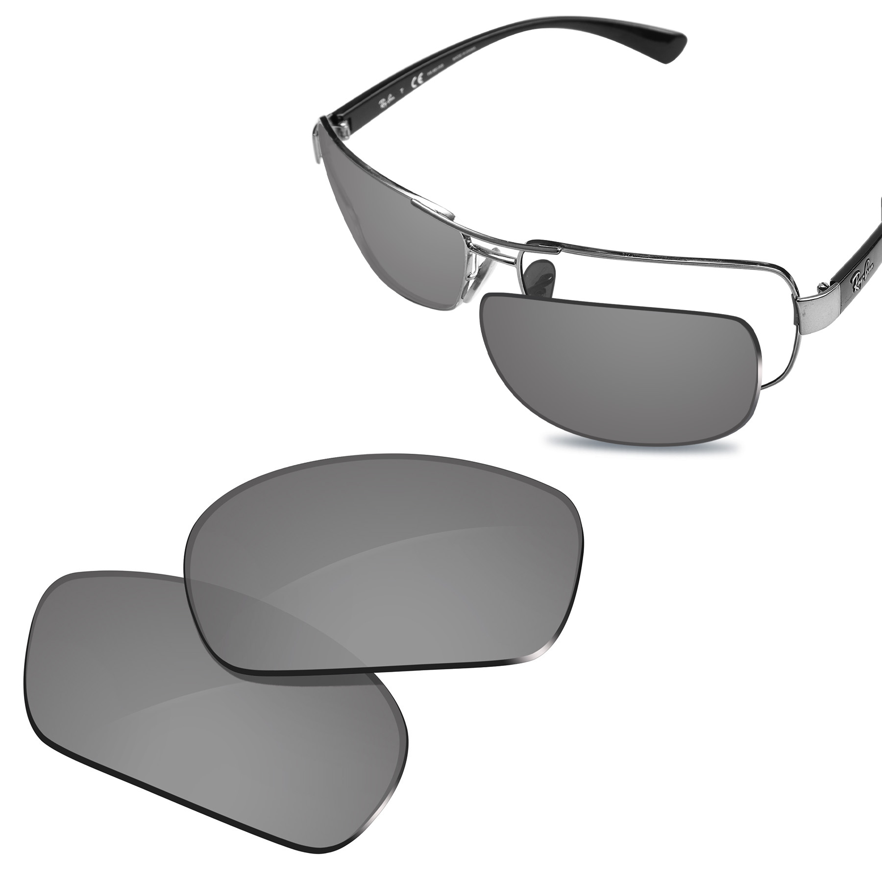 Glintbay Prestaties Gepolariseerde Vervanging Lenzen Voor Ray-Ban RB4234-58 Zonnebril-Meerdere Kleuren: GRIJS