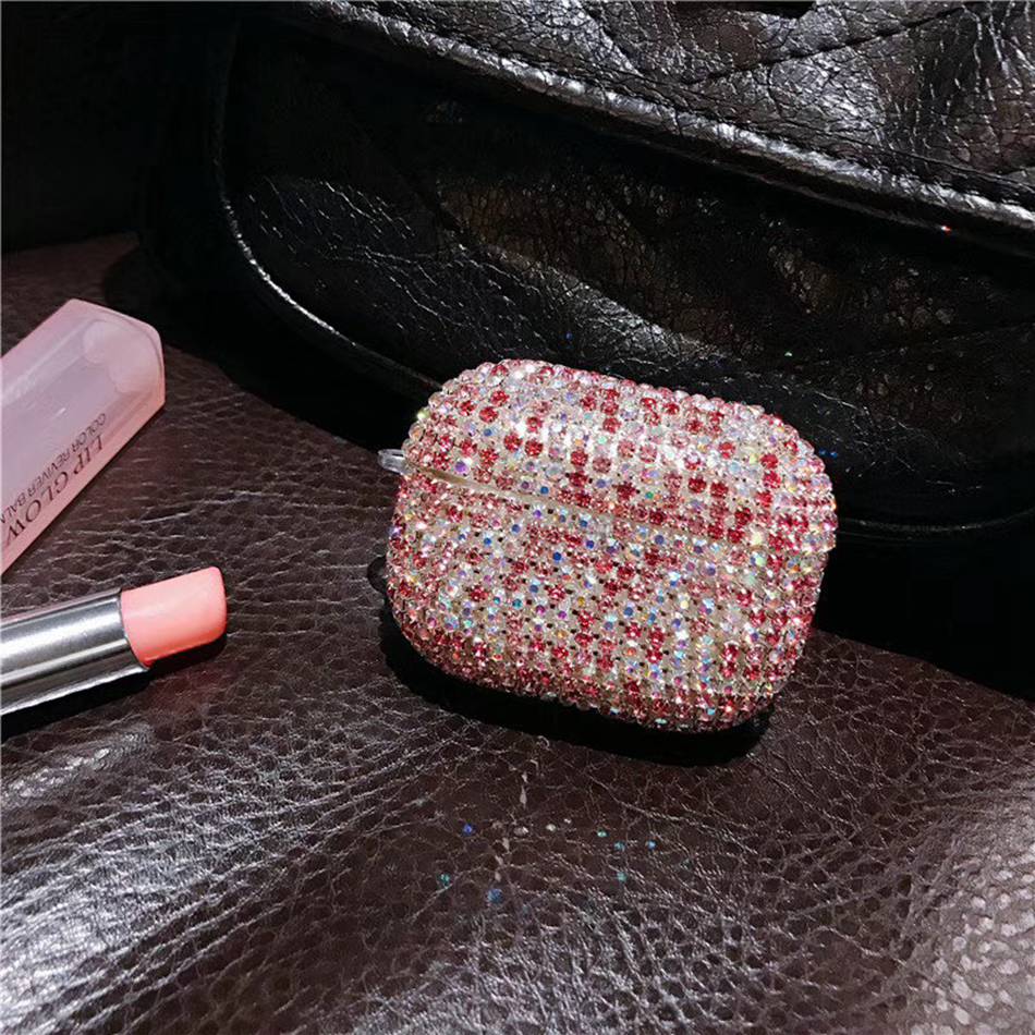 Luxe Bling Glitter Diamond Hard Case Voor Apple Airpods Pro Case Strass Accessoire Cover Voor Airpods Pro Headset Kristal Tas