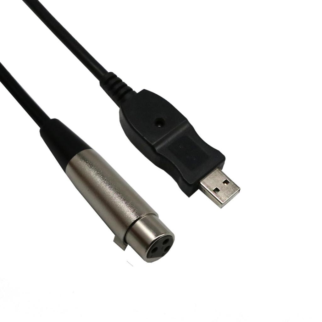 Convert XLR Cable to USB Microphone Cord Connector Extension Wiring