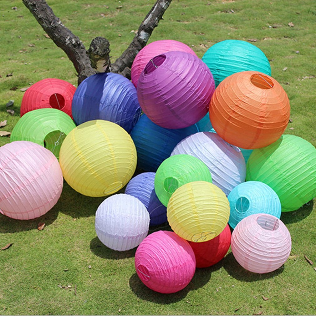 Round Chinese Paper Lantern Birthday Wedding Decoration DIY Crafts Beautiful Chinese Paper Lantern