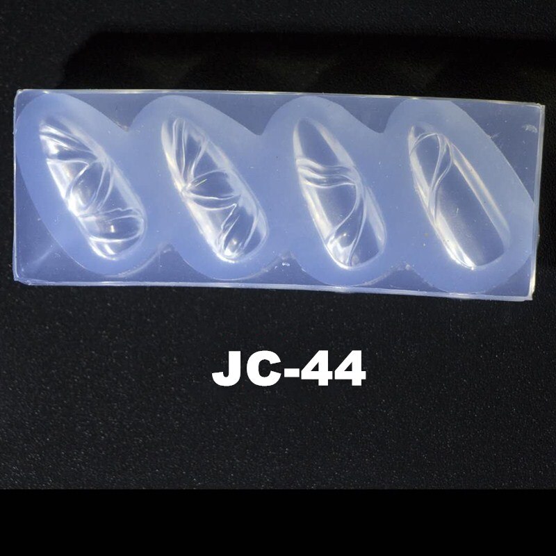 3D Carving Silicone Mold Nail Stamping Camellia/Shell/Bow Tie/Star Pattern DIY UV Gel Acrylic Crystal Nails Template 3 Style: JC-44