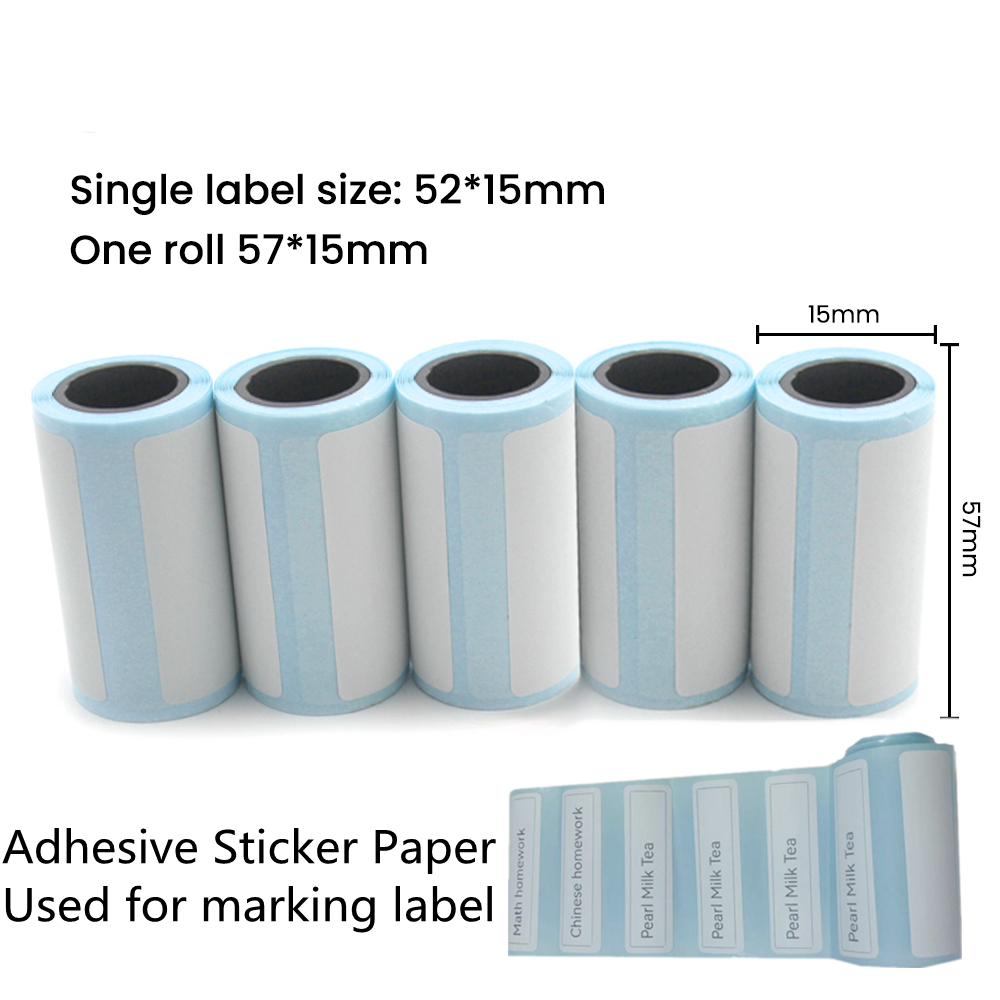 57*25MM Thermal Paper Label Sticker Adhesive Rolls Paper For Mini Printer Instant Print Kids Camera Printing Paper Replacement: Red