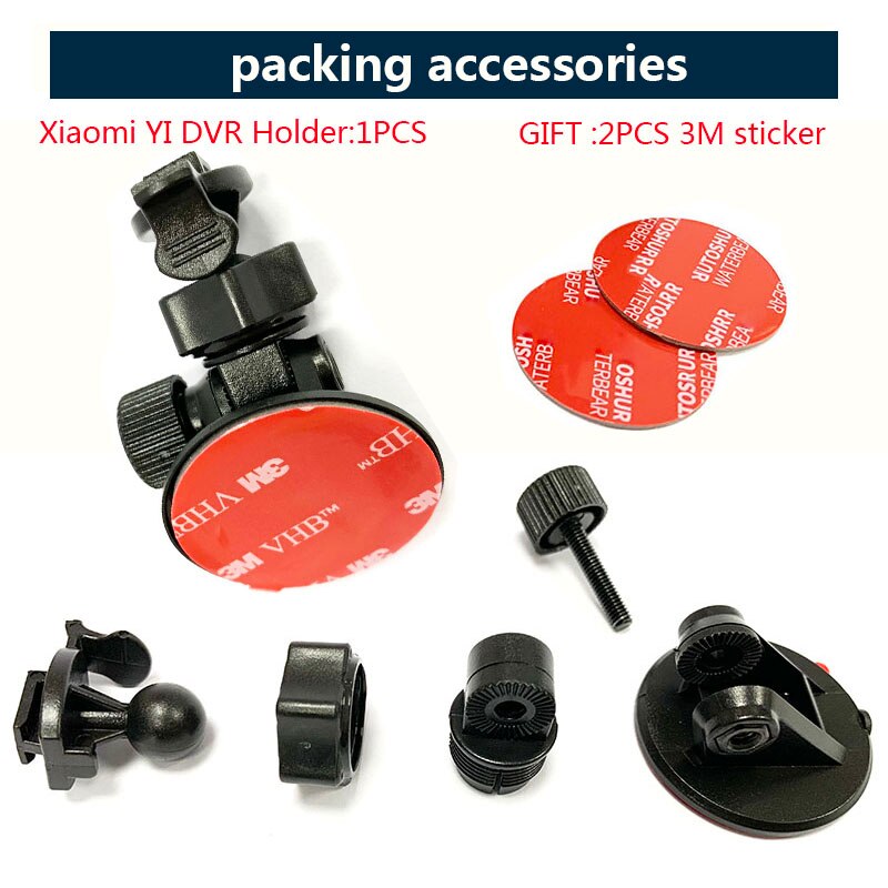Cámara de salpicadero original Yi, montaje de espejo 3M, Sticeker Yi, soporte para Xiaomi YI DVR, mini soporte para taza de montaje de dvr para coche