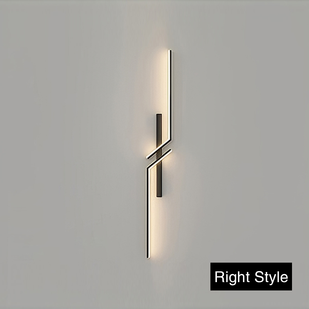 Nowoczesna zdalnie ściemniana lampa ścienna Led minimalistyczna sypialnia nocny kinkiet ścienny oświetlenie Led telewizor do salonu Sofa tło: l / 4000 k / Black