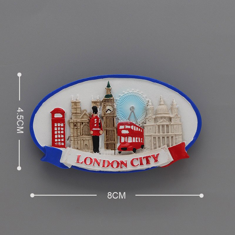 London souvenir magnetiske 3d køleskab klistermærker britisk soldat bus london bridge køleskab magneter verden turisme souvenirs: London city 2
