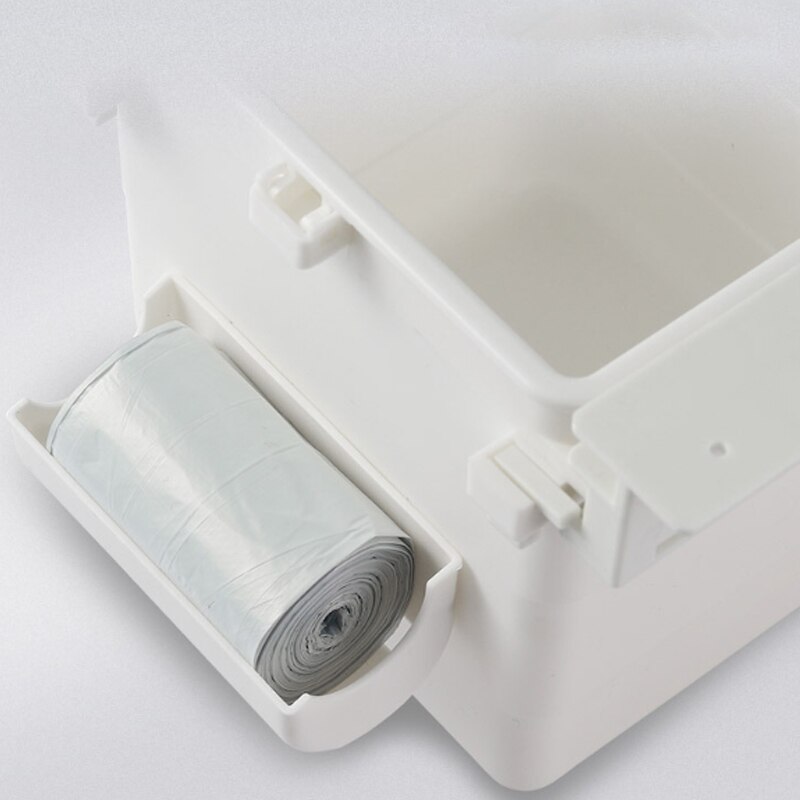 Self-adhesive Trash Can Hidden Retractable Office Desk Adhesive Dustbin Trash Can Garbage Folding Office Home Kitchen Trash Can