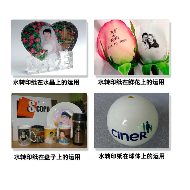 Atramentowa naklejka wodna papier transferowy A4 rozmiar DIY gwóźdź naklejka przezroczysty kolorowy papier drukowy atramentowy papier robić naklejek wodnych