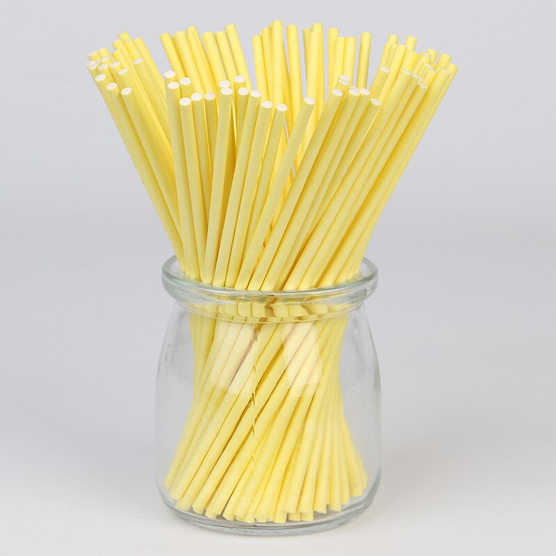 100 stk/lot godteri farget papir slikkepinner for cake pops candy popcake pinne 10*3.5cm hjemmebakst gyh