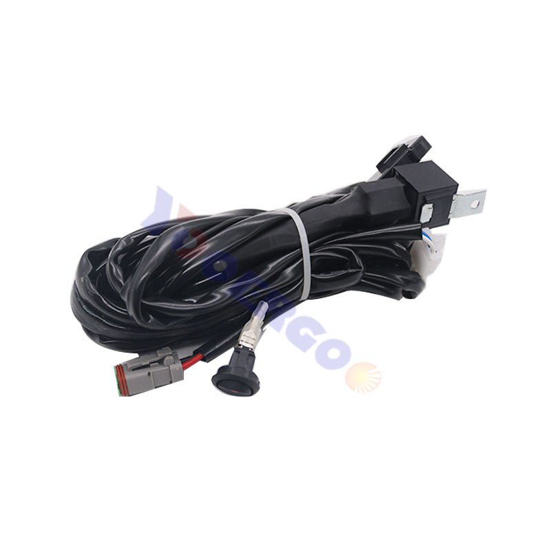 HID Wiring Harness LED HID Work Driving Light Wiring Harness Kit Fog Spot Work Light 2.5m Length 12V 40A Switch Relay