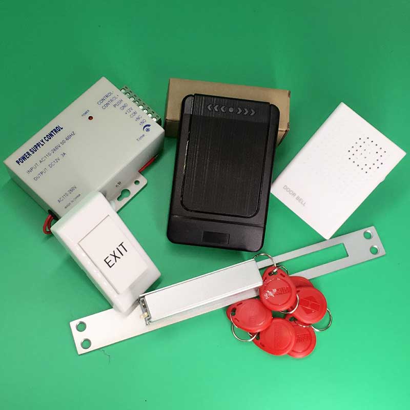 Access Control System Full Kit Set Waterproof RFID Reader+NC Electric Strike lock