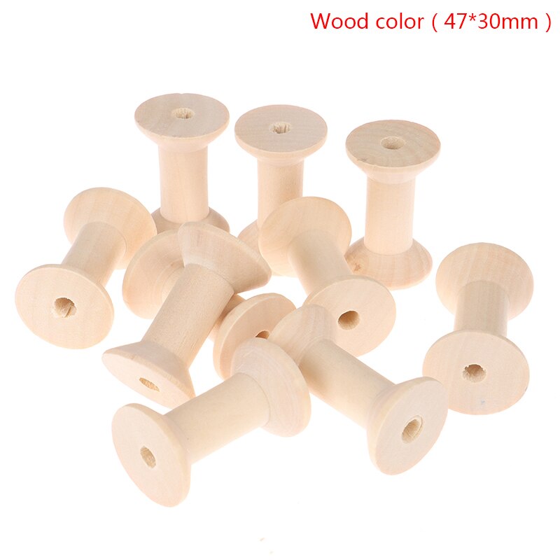10 stuks/pak gemengde kleuren lege houten klossen handwerk klossen klossen garen naaigereedschap accessoires borduurwerk: 6