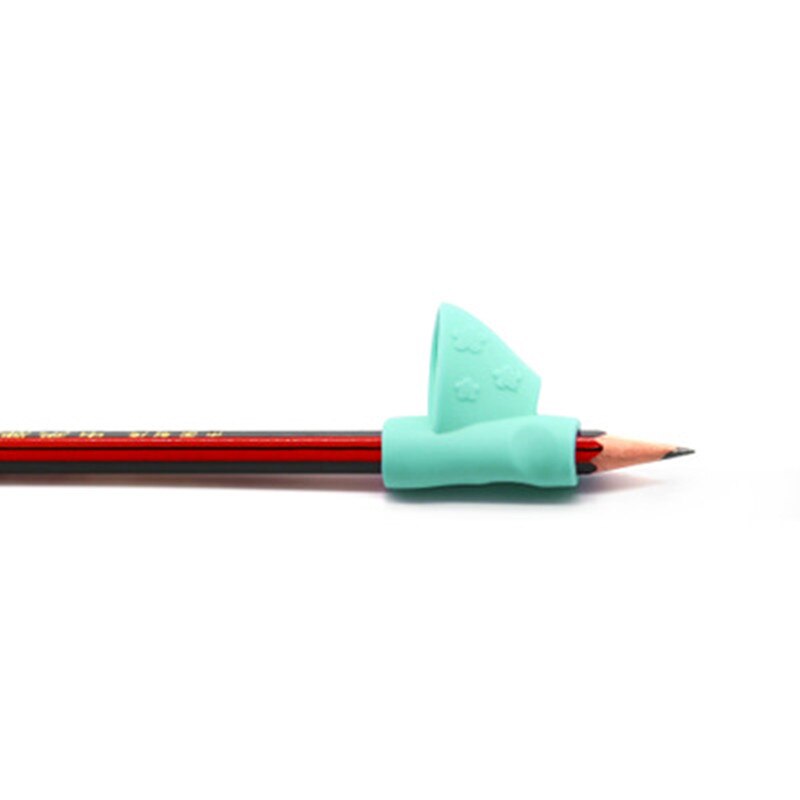 Poignée main droite aide les enfants à apprendre à tenir un stylo et à écrire Correction de Posture magique s'adapte au crayon couleur douce aléatoire: Bleu