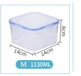Kitchen Bento Box Meal Storage Food Prep Lunch Box Refrigerator Crisper For Kids School Dinnerware Set Outdoor Picnic: 1130ml