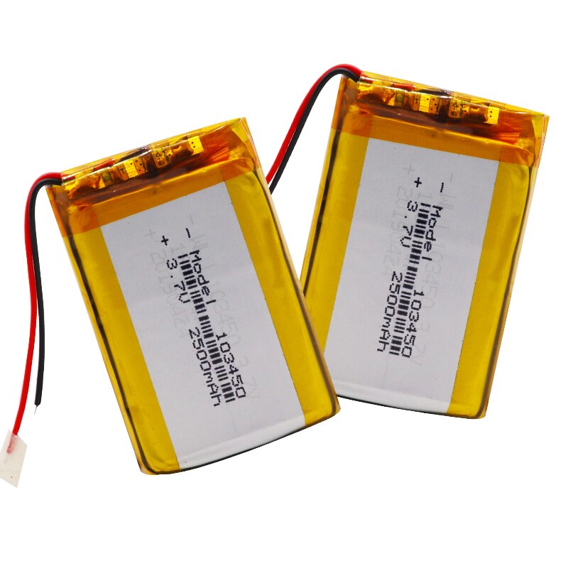 103450 3.7V 2500Mah Lipo Lithium Polymeer Oplaadbare Batterij Voor Gps Navigator Gps MP5 Bluetooth Speaker Headset E-book Camera