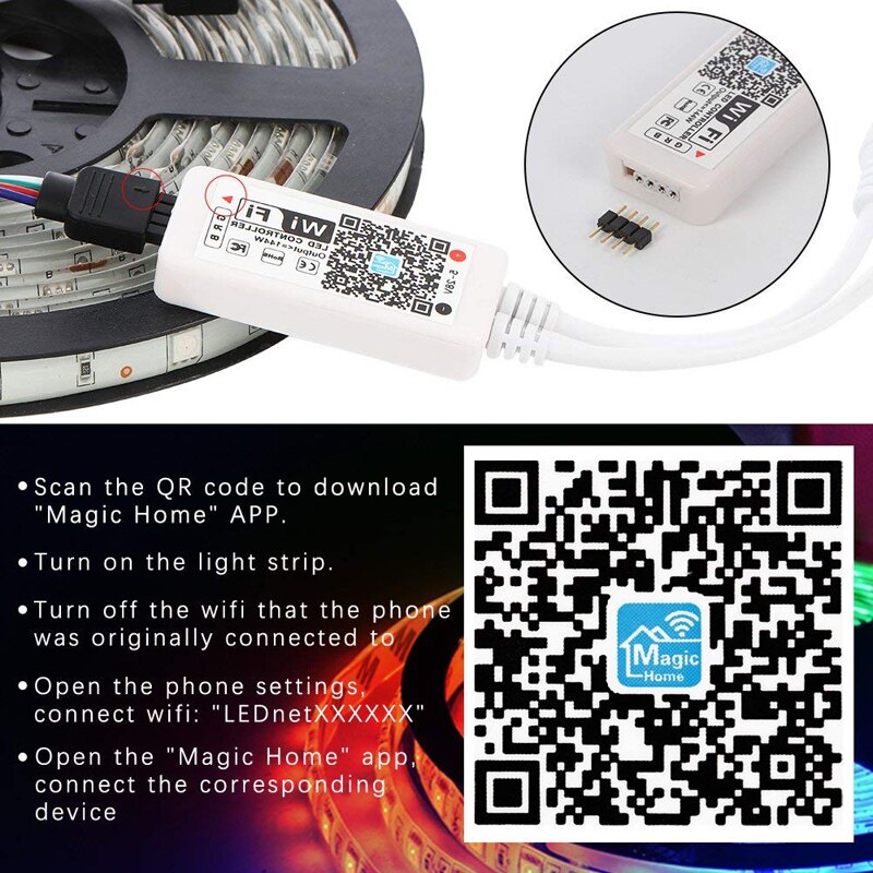 5V ~ 24V Rgb Wifi Controller Rgbw Rgbww Wifi Led Controller 12V Voor 5050 2835 5630 3528 led Strip Magic Thuis