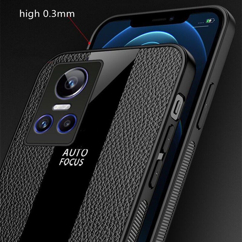 Funda Voor Realme Gt Neo 3 Case Car Holder Telefoon Cover Voor Realme Gt Neo 3 Case Luxe Lederen Zachte siliconen Shockproof Bumper