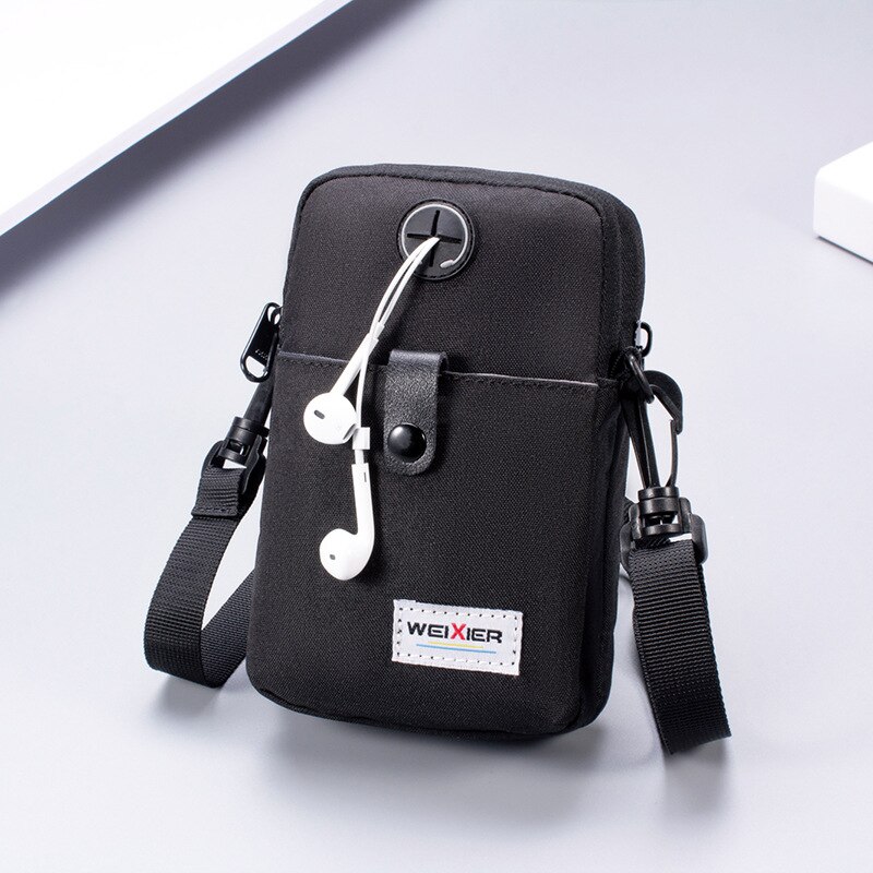 Mode Messenger Bag Telefoon Zak Crossbody Tas Voor Telefoon Schouder Handtas Multifunctionele Mannelijke Kleine Flap Kleine Tas: black with buckle