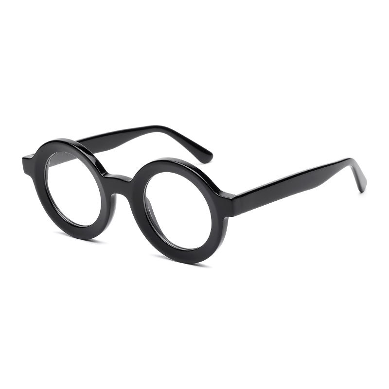 Acétate hommes Vintage rond lunettes optiques cadre lunettes optiques de luxe japonais à la main lunettes hommes: Or