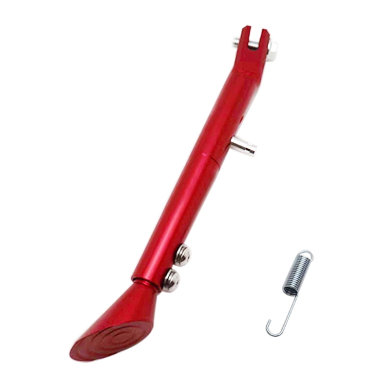Supporto laterale per cavalletto per moto regolabile universale aggiornato in alluminio: Rosso