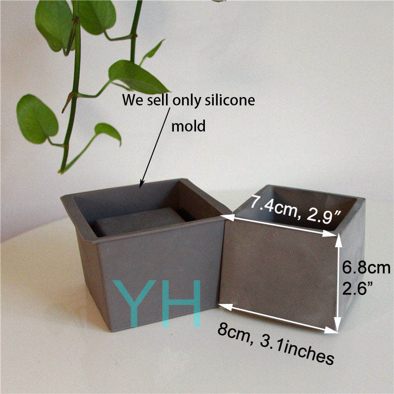 Concrete Molds Concrete Art Planter Pot Molds Silicone Flower Pot Molds Polygon Pot Molds: H